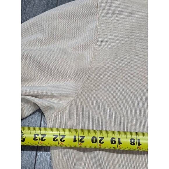 Fabletics The Dash Button Up Sport Beige Cotton Long Sleeve Shirt XXL A003332 - Picture 5 of 10